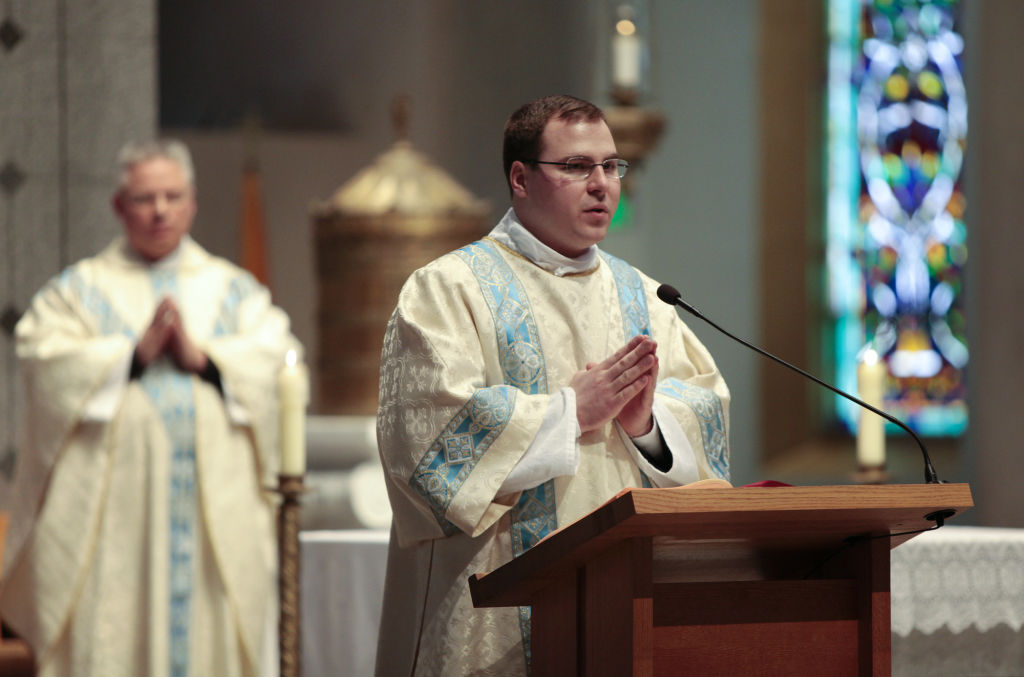 Chris Gernetzke celebrates Mass